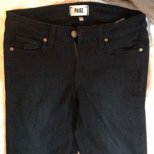 Paige dark blue skinny jeans